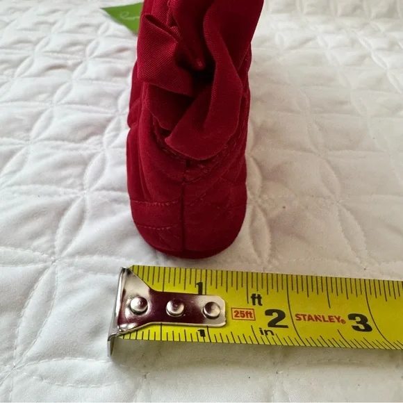 NWT Vera Bradley Ruffle Cosmetic Makeup Bag - Tango Red - Picture 8 of 8